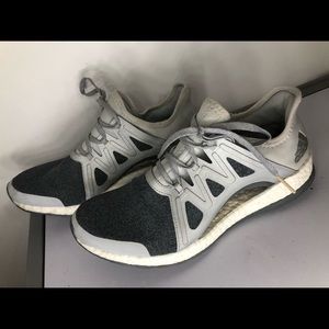 Adidas Pure Boost X in grey and white